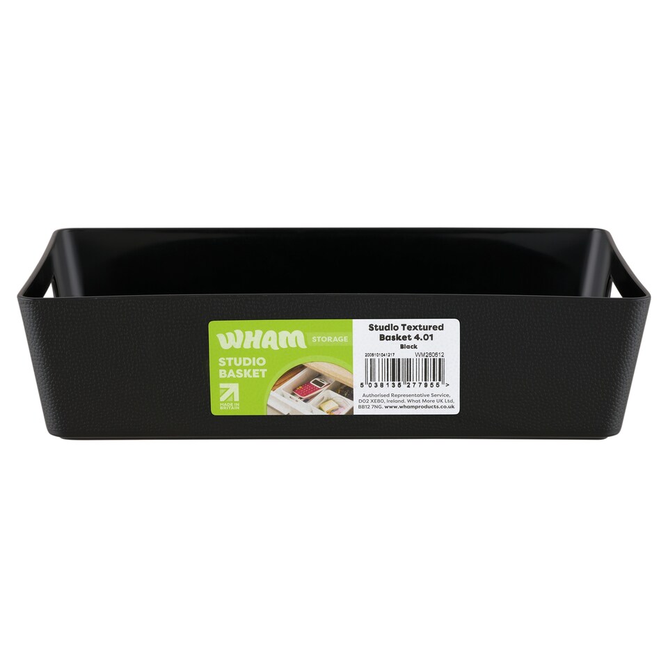 image 1 of Wham Studio Black Storage Basket 4.01