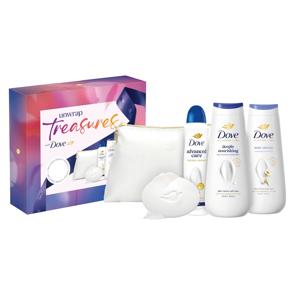 image 1 of Dove Treasures Collection with Beauty Pouch Gift Set