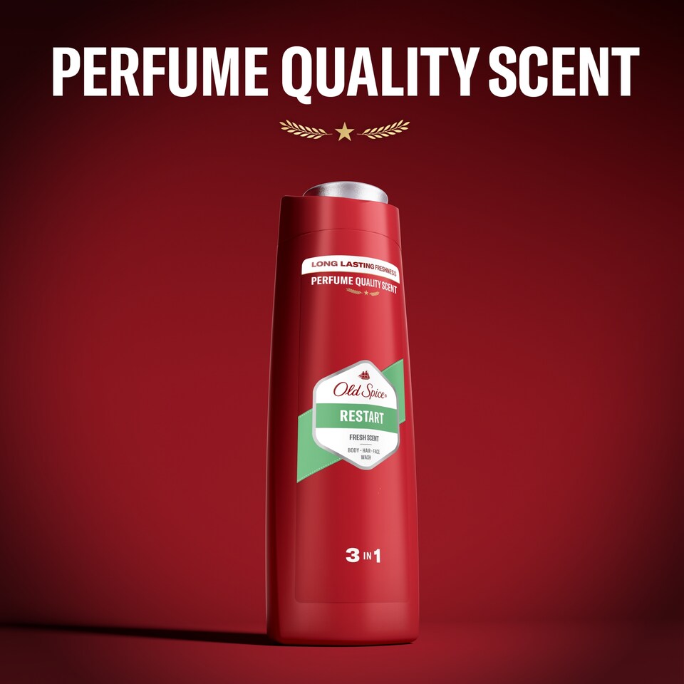 image 1 of Old Spice Restart Men’s Shower Gel & Shampoo 400ml Multi-Use 3-in-1 Hair-Face-Body Wash