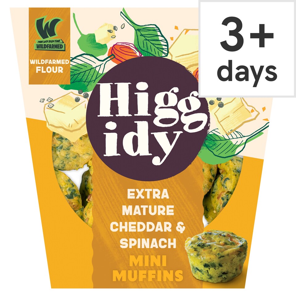 image 1 of Higgidy Mature Cheddar & Spinach Mini Muffins 130g