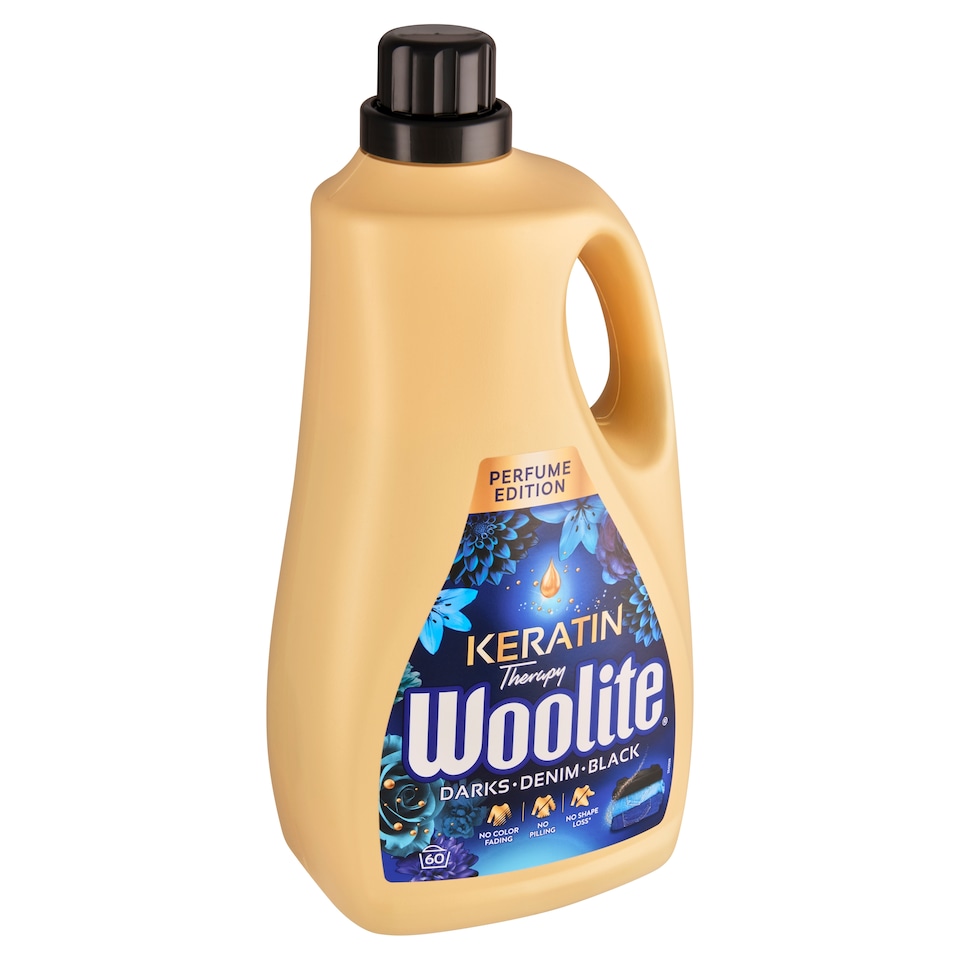 image 1 of Woolite Keratin Therapy Perfume Edition Darks Denim Black Liquid Laundry Detergent 60 Washes 3.6L