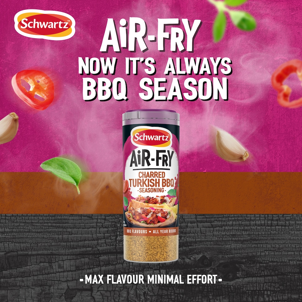 image 1 of Schwartz Air Fry Charred Turkish Kebab BBQ Seasoning 115g