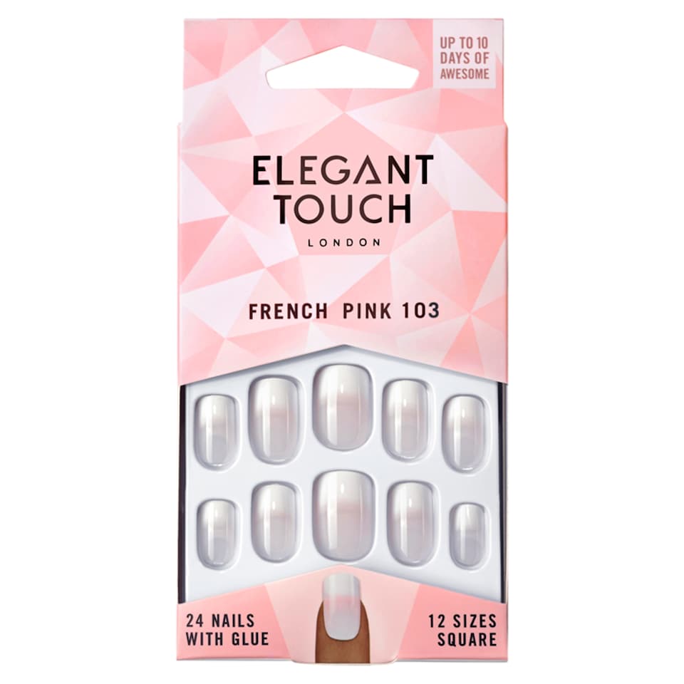 Elegant Touch Natural French Nails 103 Medium Pink