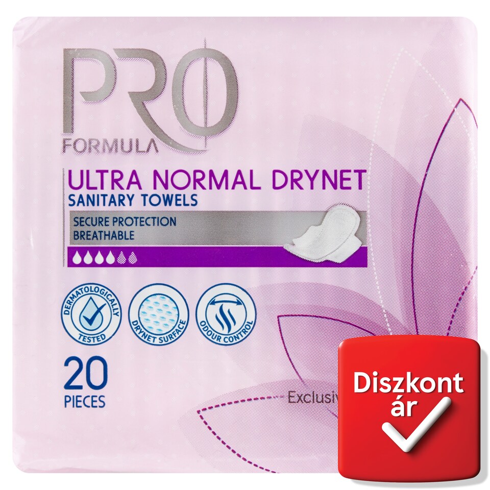 Tesco Pro Formula Wings Ultra Normal Drynet egészségügyi betét 20 db