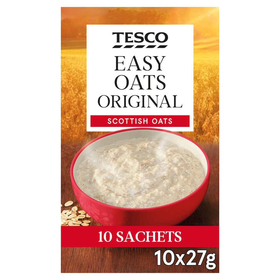 Tesco Easy Oats Original Porridge 10 X27g