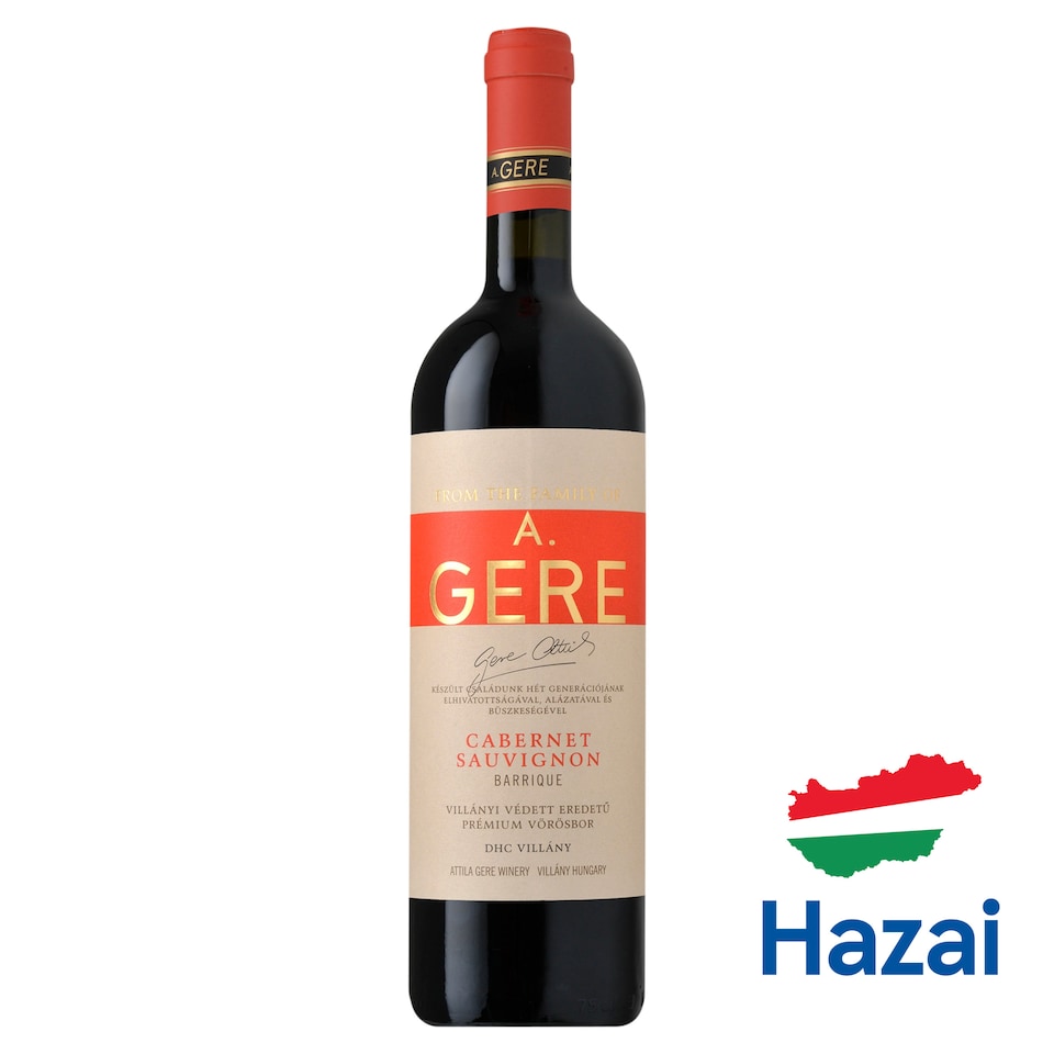 Gere Cabernet Sauvignon Barrique Prémium száraz vörösbor 14% 0,75 l