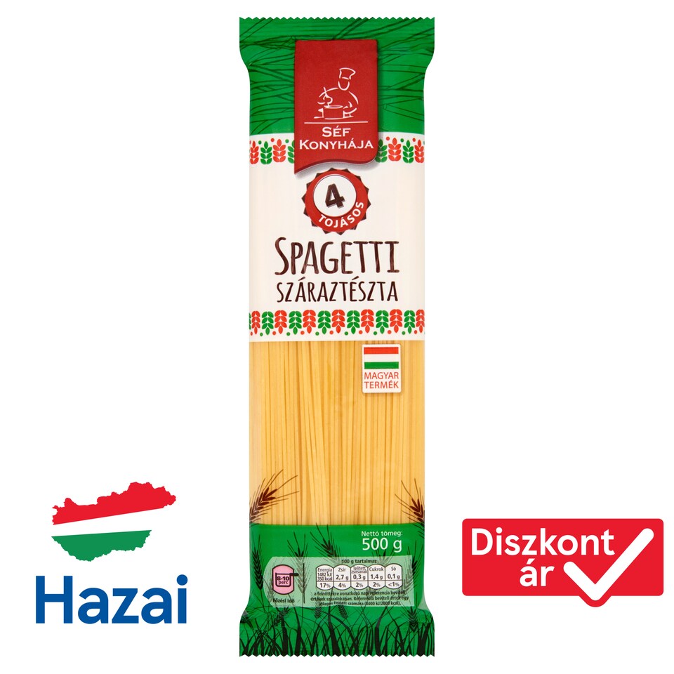 Séf Konyhája Spaghetti Dried Pasta with 4 Eggs 500 g
