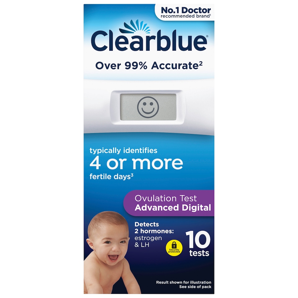 image 1 of Clearblue Advanced Digital Ovulation Test with 10 Pack