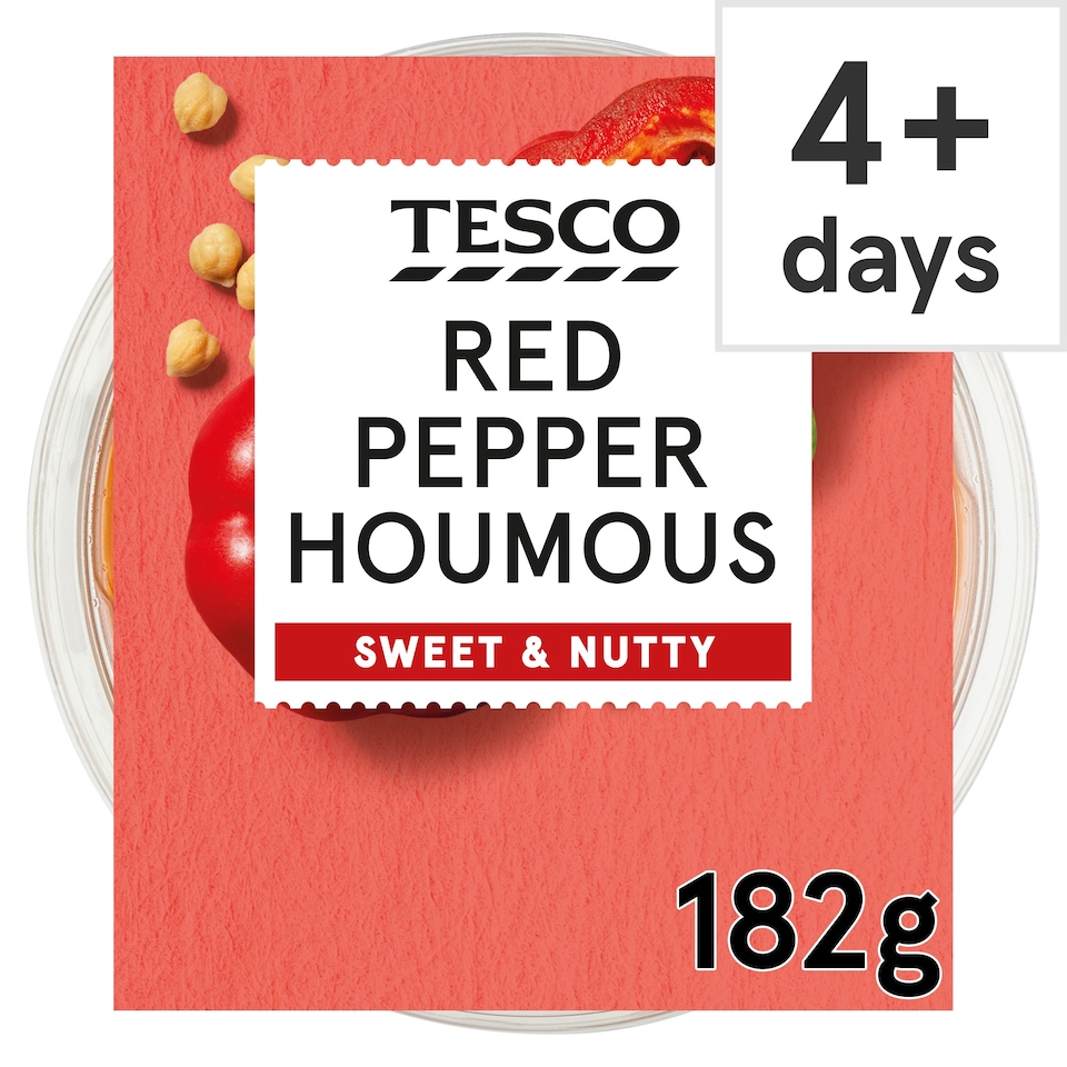 Tesco Red Pepper Houmous 182g