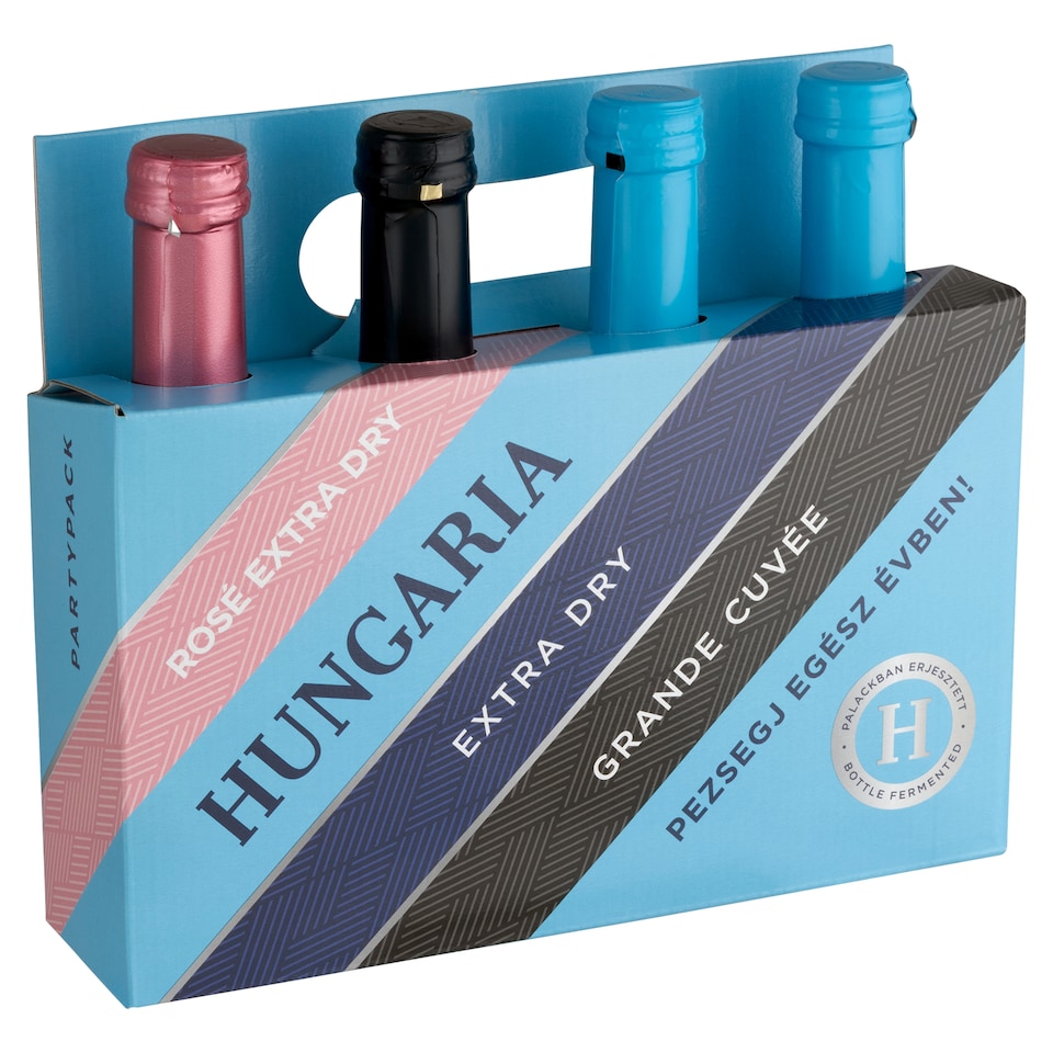 Hungaria Partypack Exceptionally Dry Quality Champagne 4 x 0,2 l