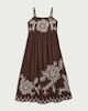 image 4 of The F&F Edit Embroidered Strappy Midi Dress in Brown