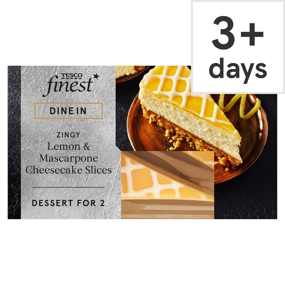 Tesco Finest Lemon & Mascarpone Cheesecake Slices 180g
