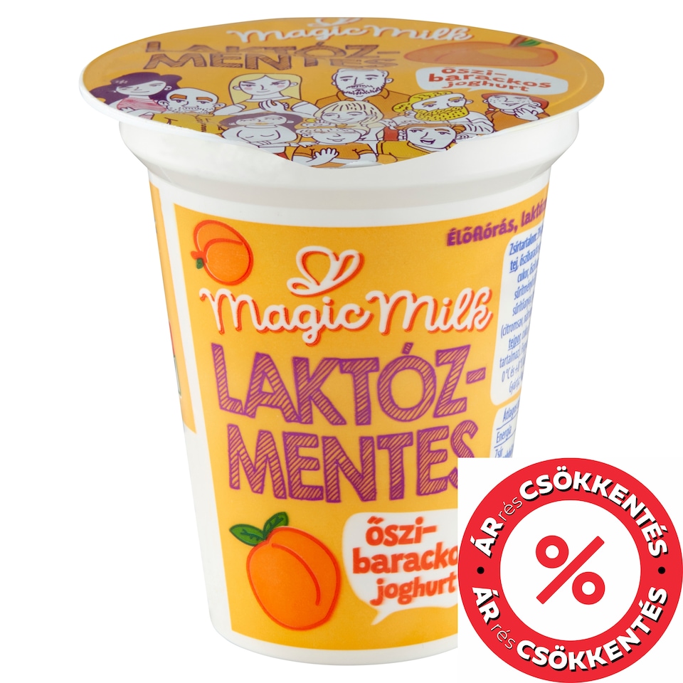 Magic Milk Lactose-Free Yoghurt with Peach and Live Flora 150 g