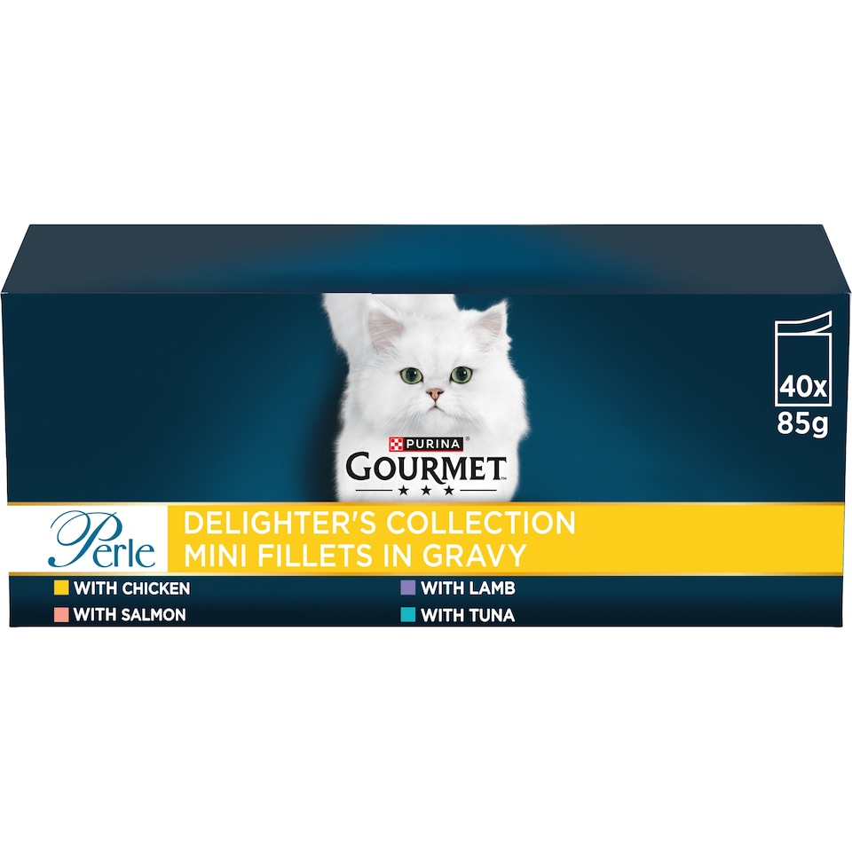 Gourmet Perle Delighters Collection in Gravy Wet Cat Food 40x85g