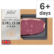 Tesco Finest AA Salt Dry Aged Beef Sirloin Steak 350g