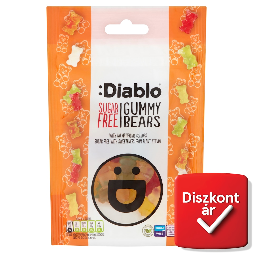 Diablo cukormentes gumimaci cukorkák édesítőszerrel 75 g
