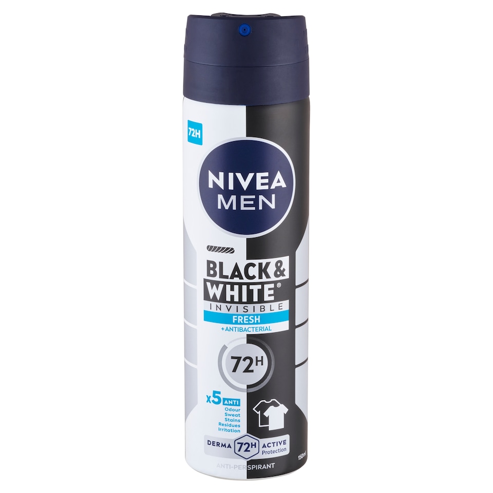 image 1 of NIVEA MEN Black & White Invisible Fresh Deo Spray 150 ml