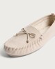 image 3 of F&F Bow Detail Moccasin Slippers in Neutral