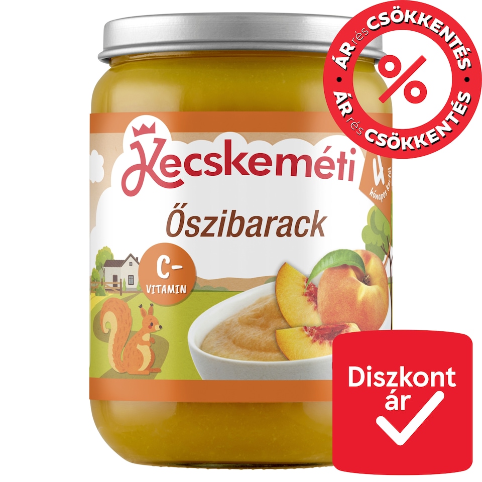 Kecskeméti őszibarack bébidesszert 4 hónapos kortól 190 g