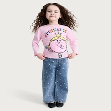 Little Miss Princess Pure Cotton Long Sleeved Top in Pink