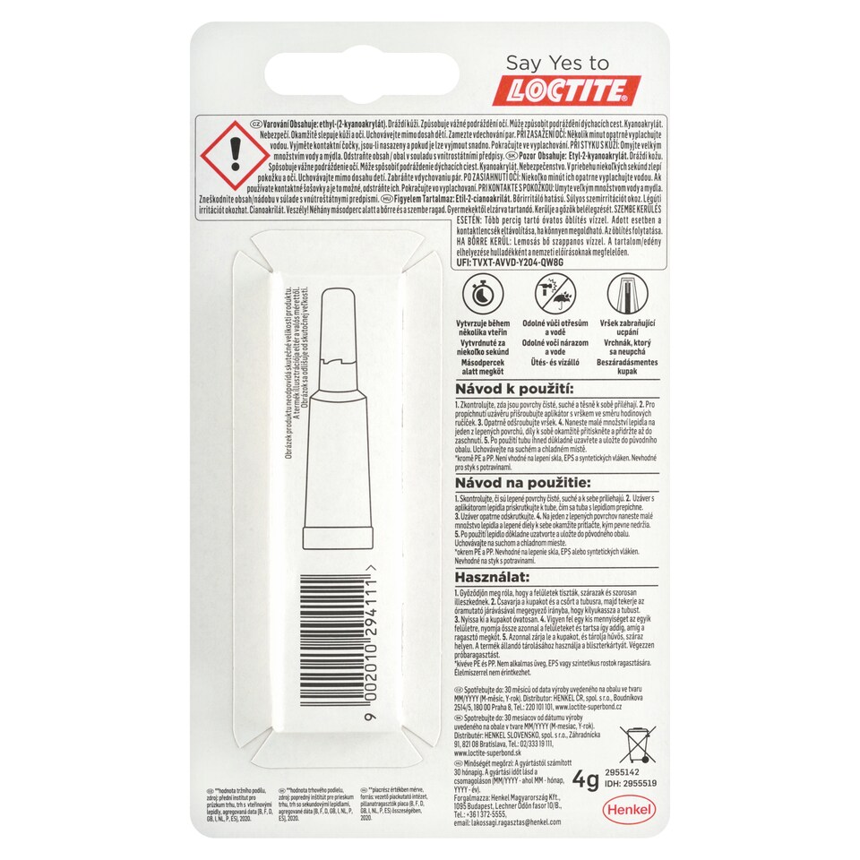 Obrázek 1 pro produkt Loctite Super Bond Original 4g