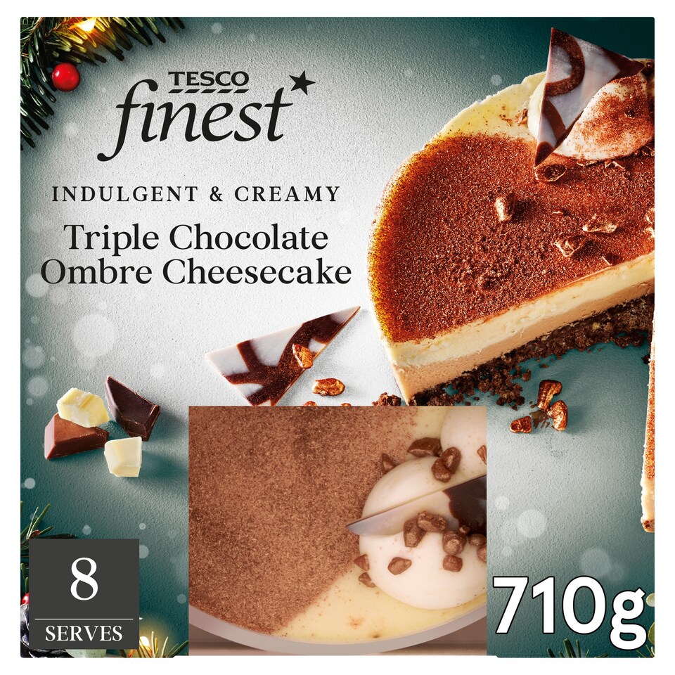 Tesco Finest Triple Chocolate Ombre Cheesecake 710g