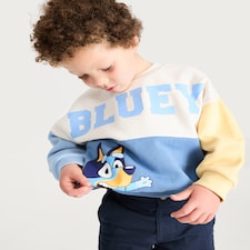 Bluey and Bingo Cotton Rich Colour Block Sweatshirt in Multi