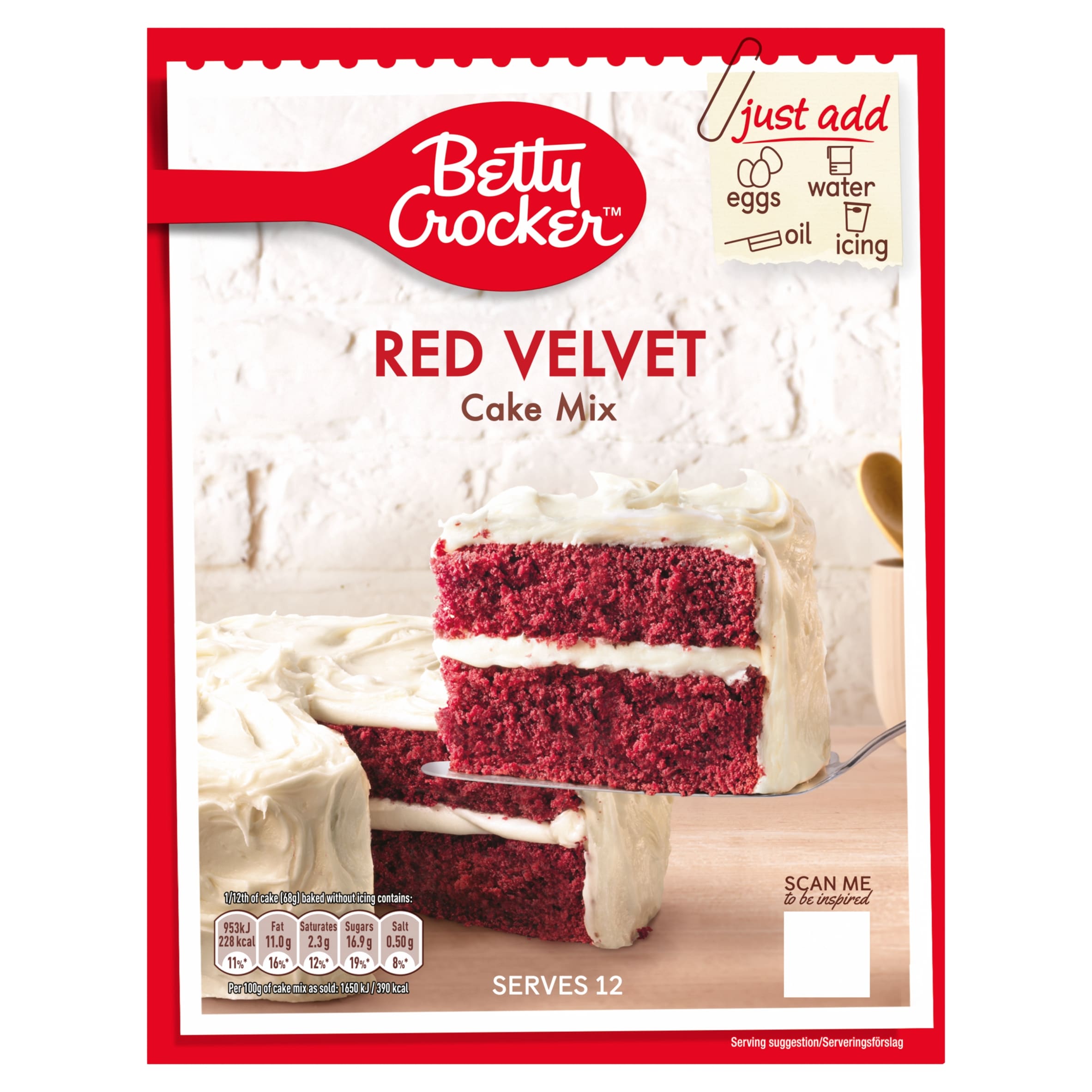 Betty Crocker Cake Mix - Red Velvet 425g