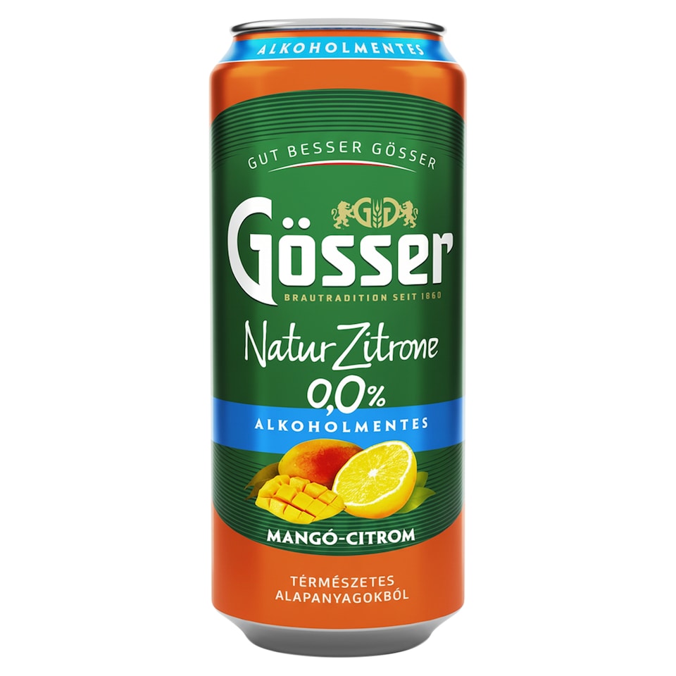 Gösser Natur Zitrone Mango-Lemon Flavour Non-Alcoholic Beer Drink 0,0% 500 ml