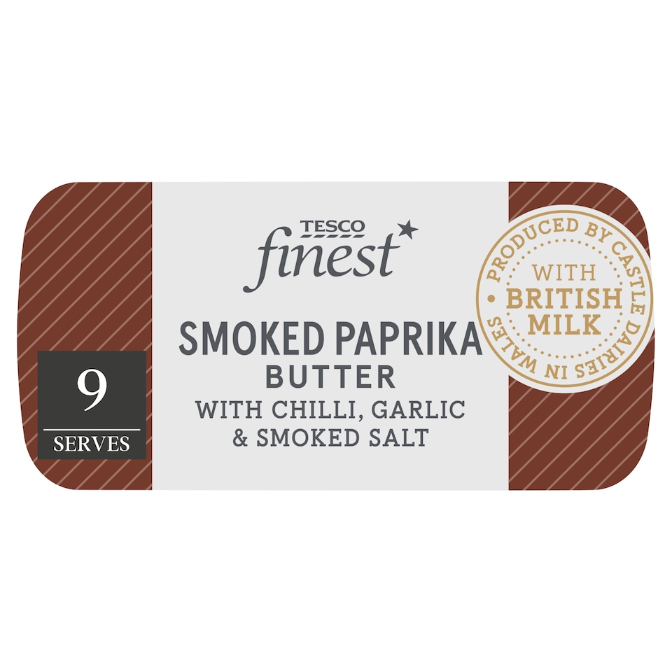 image 1 of Tesco Finest Smoked Paprika Butter with Chilli, Garlic & Smoked Salt 90g