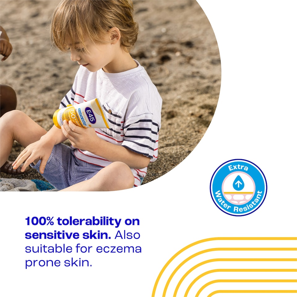 image 1 of E45 Sun Care Kids & Baby Sensitive Sun Cream Lotion SPF50+ 180ml