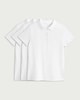 image 4 of F&F School Girls 3-Pack Pure Cotton Regular Fit Polo Shirts in White