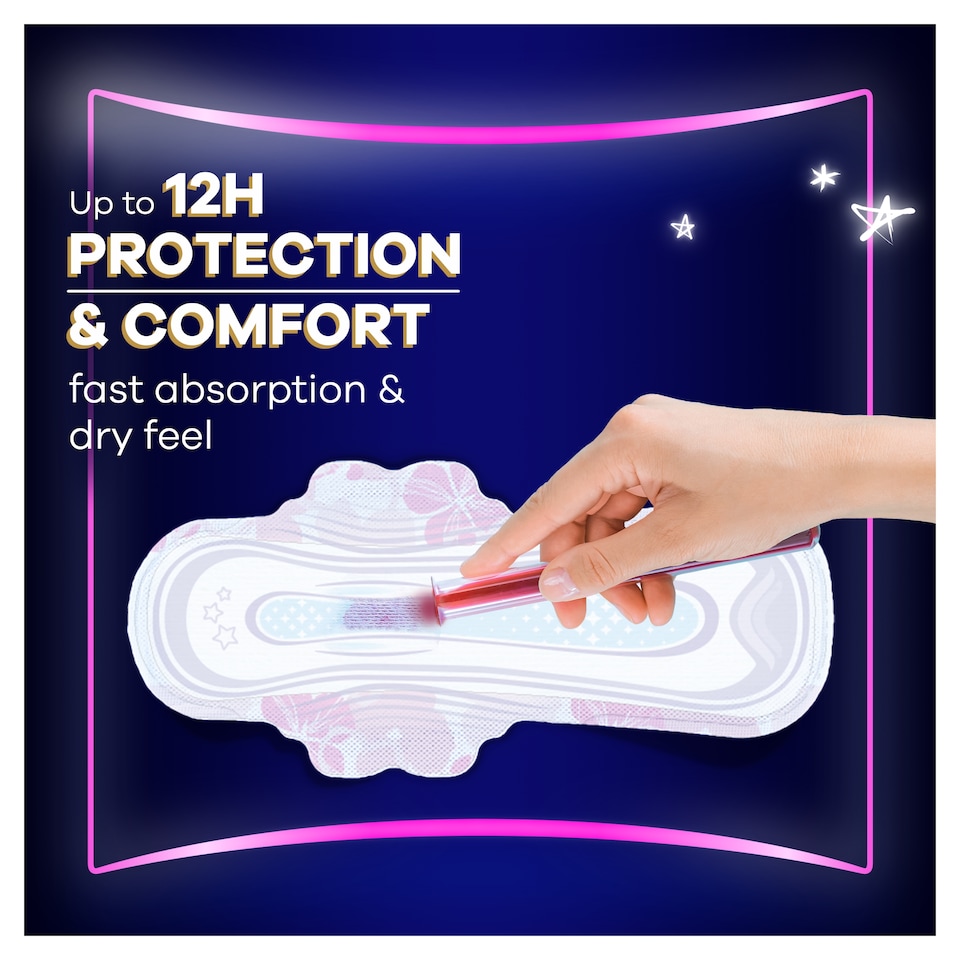 image 1 of Always Platinum Sanitary Towels Secure Night Extra (size 5) With Wings 12 Pads