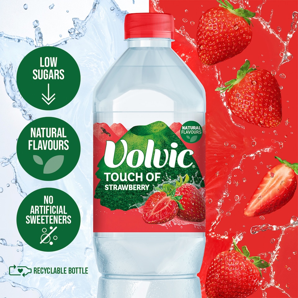 image 1 of Volvic Touch of Fruit Strawberry Still Flavoured Water 1.5L