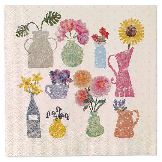 Tesco Vase Napkin 3Ply 20 Pack