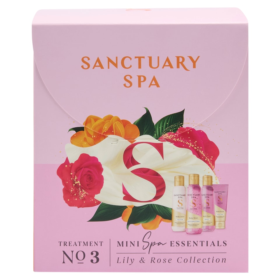 image 1 of Sanctuary Spa Lily & Rose Mini Spa Essentials Gift Set 