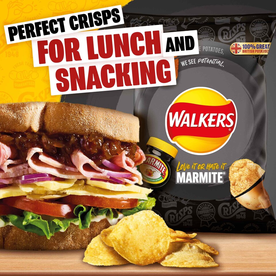image 1 of Walkers Marmite Multipack Crisps 6x25g