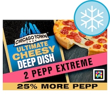 Chicago Town Ultimate Cheesy Deep Dish Pepperoni Extreme Pizza 2 x 163g