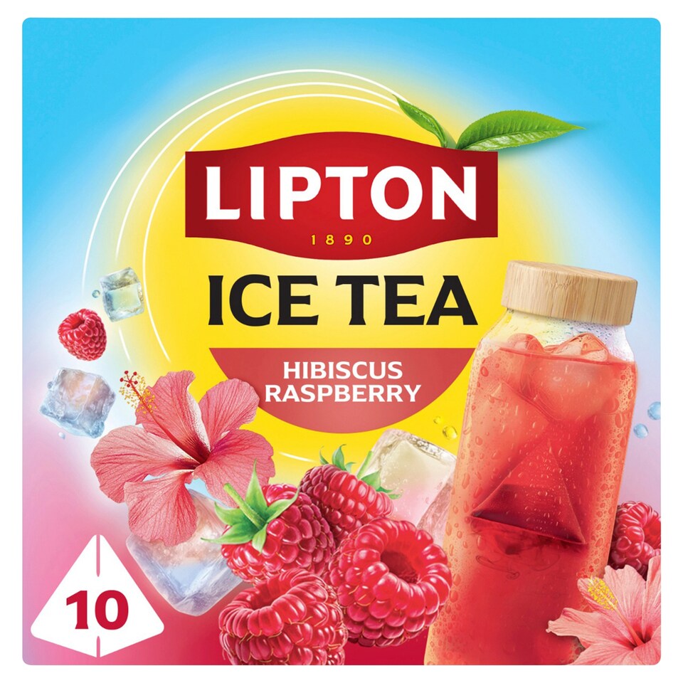 image 1 of LIPTON Ice Tea Hibiscus Raspberry 10 Tea Bags 35g