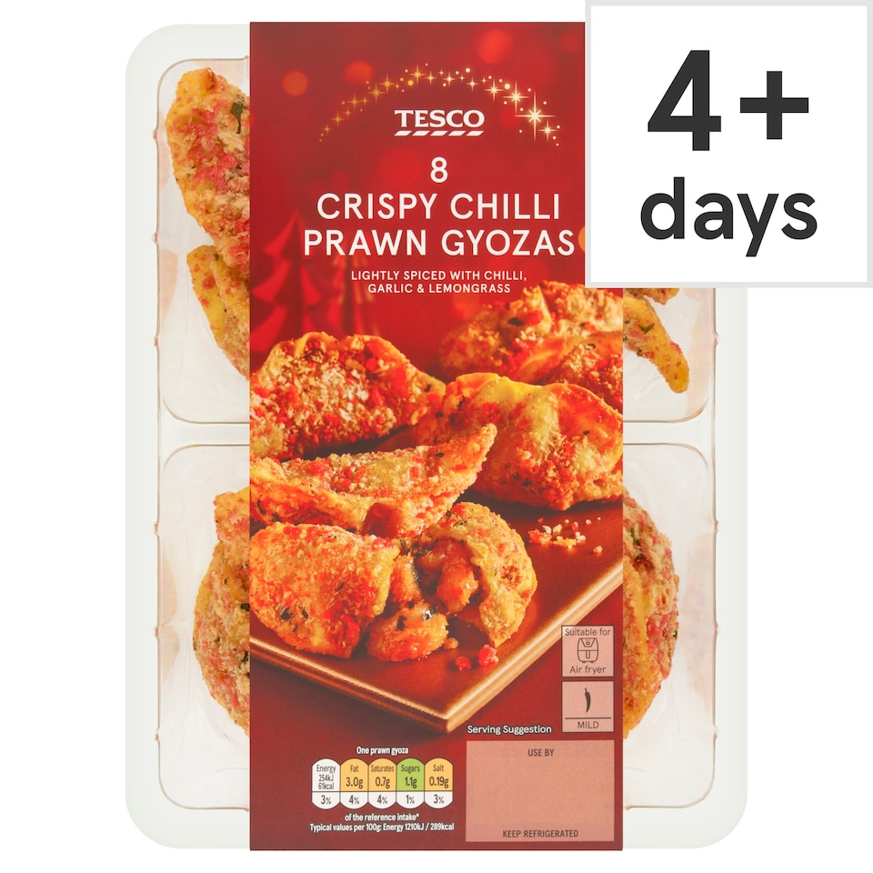 Tesco 8 Crispy Chilli Prawn Gyozas 184g