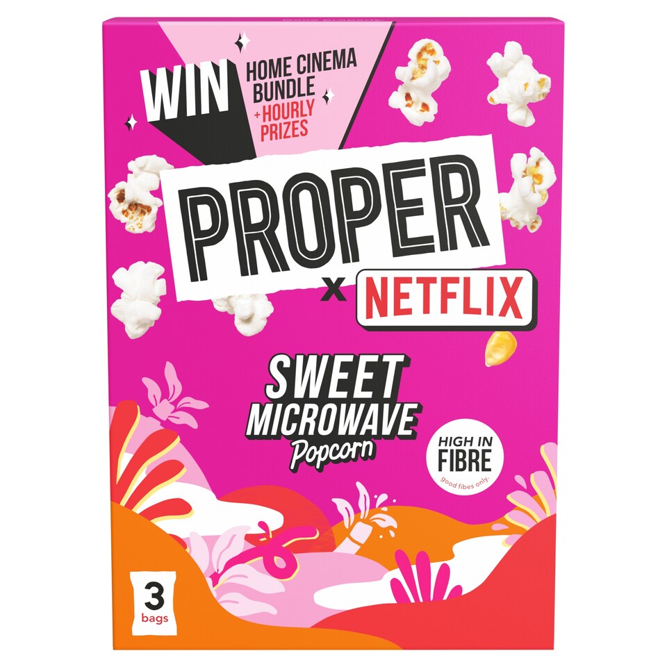 Propercorn Sweet Microwave Popcorn 3X70g