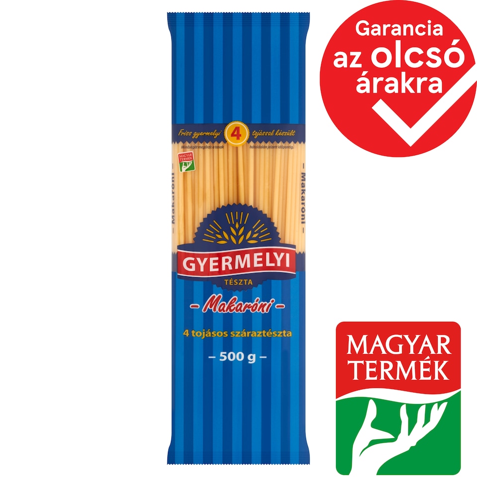 Gyermelyi makaróni 4 tojásos száraztészta 500 g