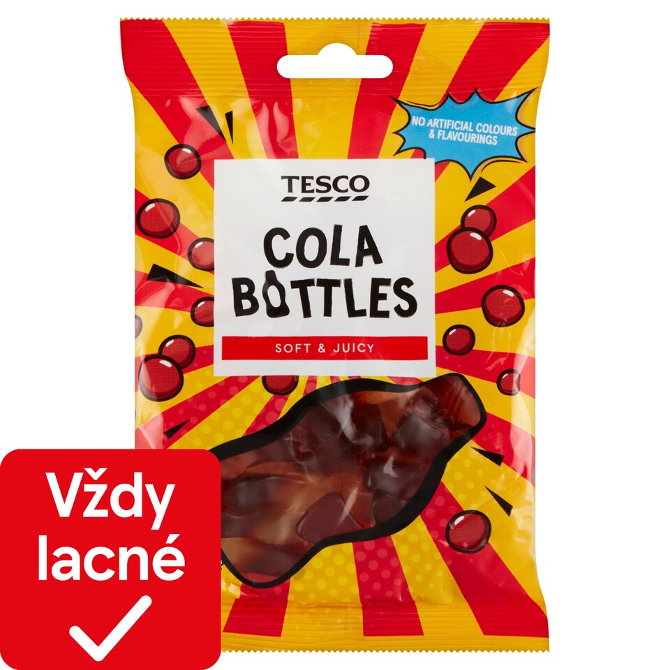 Tesco Želé cukríky s kolovou príchuťou 100 g
