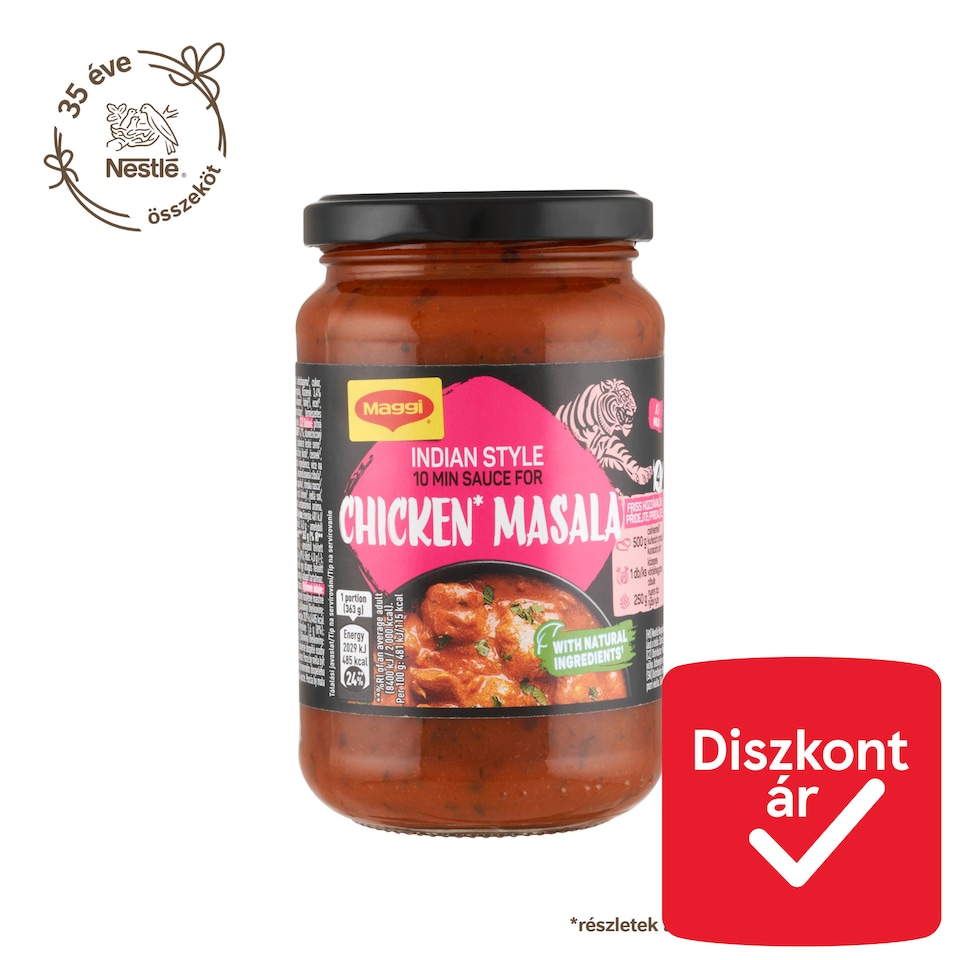 Maggi paradicsomos currys szósz indiai stílusú chicken masalához 340 g  1. kép