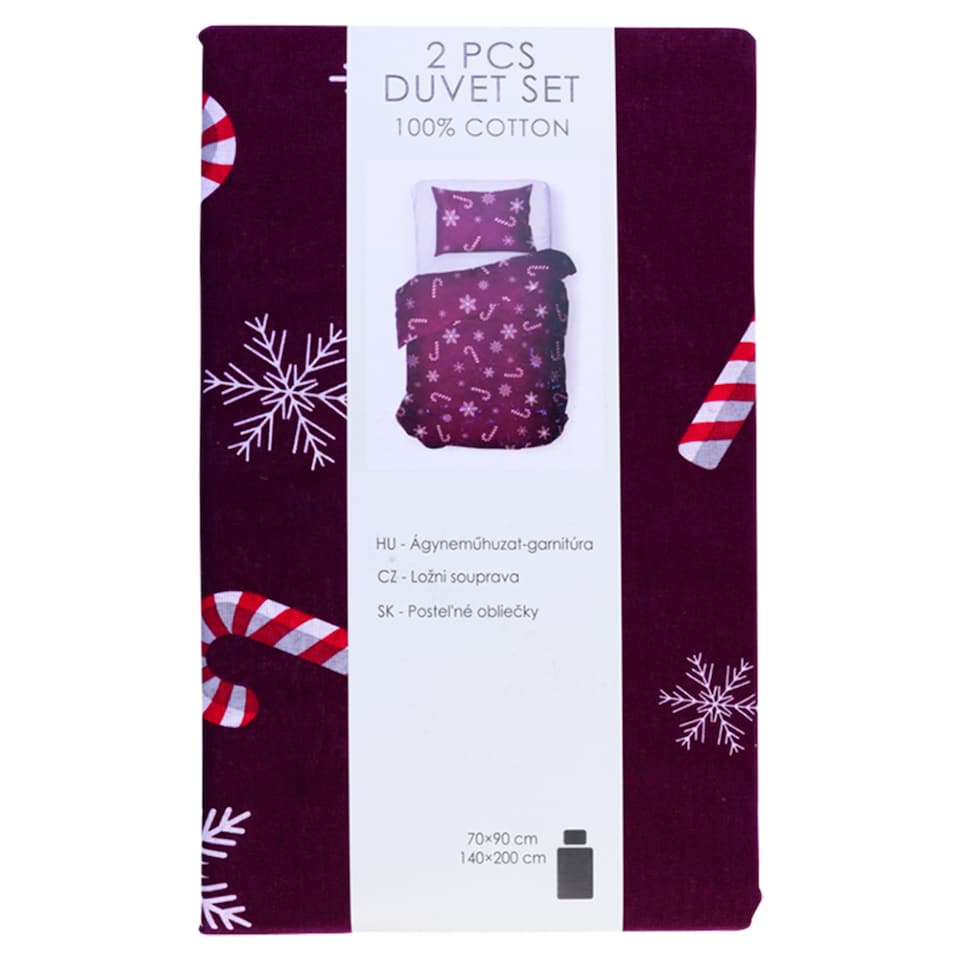 Candy Cane 100% Cotton Duvet Set 140 cm x 200 cm