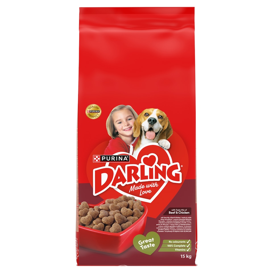 Purina Darling marha és csirke ízletes keverékével száraz kutyaeledel 15 kg