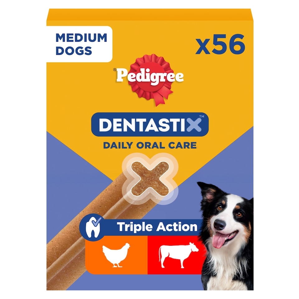 image 1 of Pedigree Dentastix Daily Medium Dog Treats 56 Dental Sticks