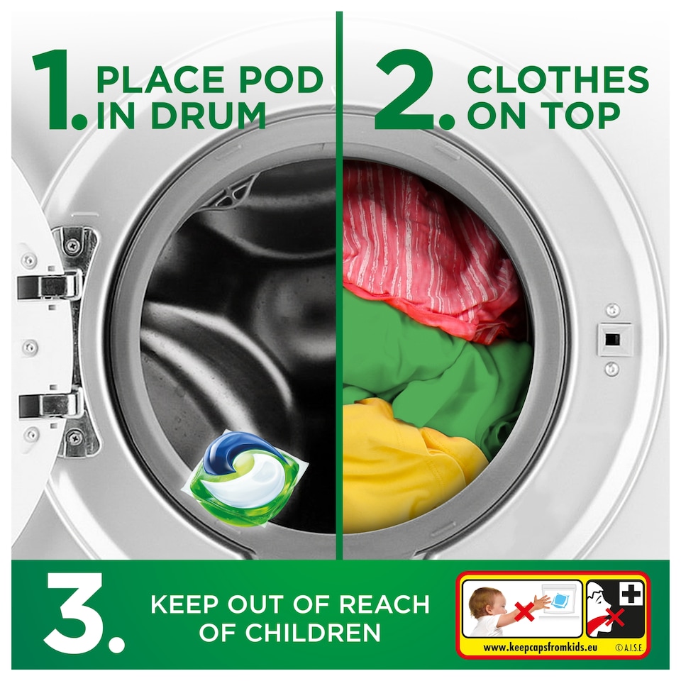 image 1 of Ariel All in 1 Washing Pods Original 70 Washes 1372g