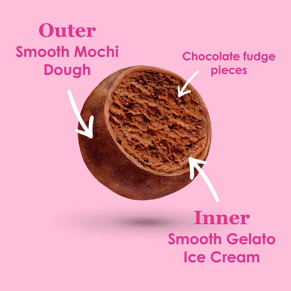 image 1 of Little Moons Chocolate Fudge Mochi Ice Cream 6 x 30g