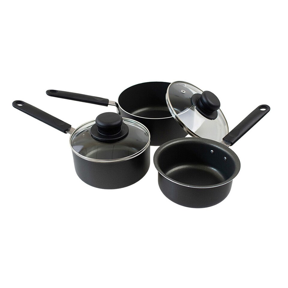 image 1 of Tesco Basics Aluminium Pan Set